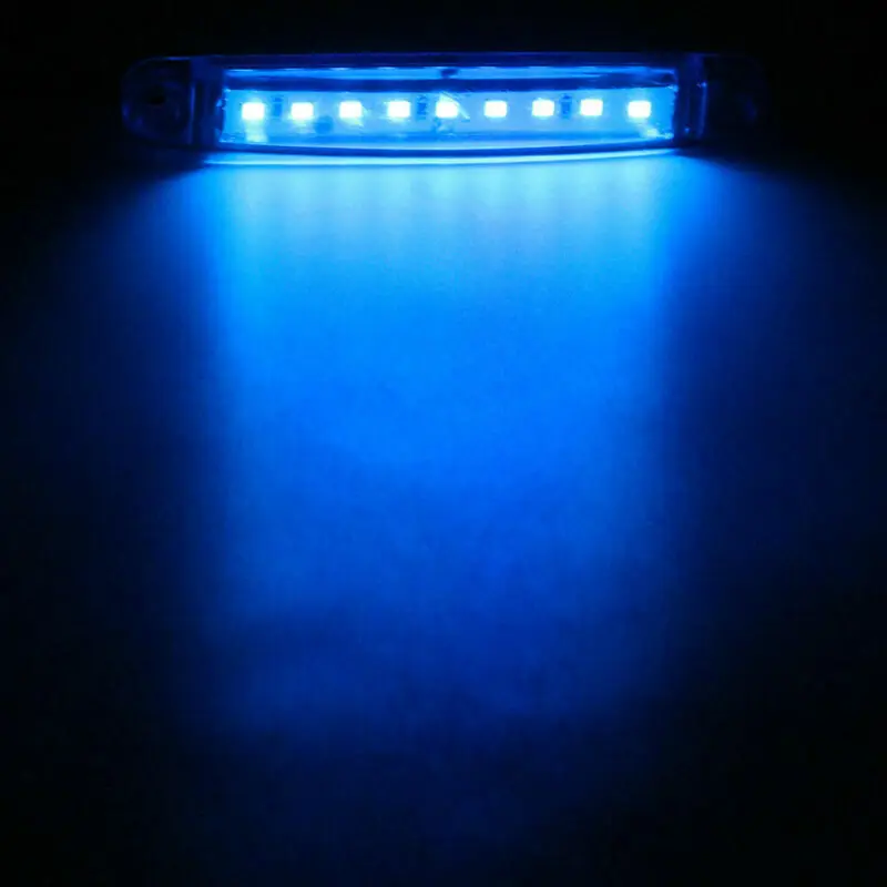 

20Pcs Blue LED Clearance Side Marker Truck Trailer Pickup Side Marker Indicator Van Lights Waterproof Lamp Caravan Tractor Kart