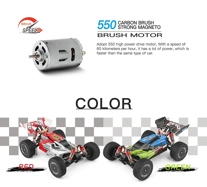 Wltoys XK 144001 1:14 RC автомобиль 60 км/ч высокая скорость RC гоночный автомобиль 2,4 ГГц RC багги 4WD Электрический внедорожный Дрифт Abosber автомобиль красный/зеленый