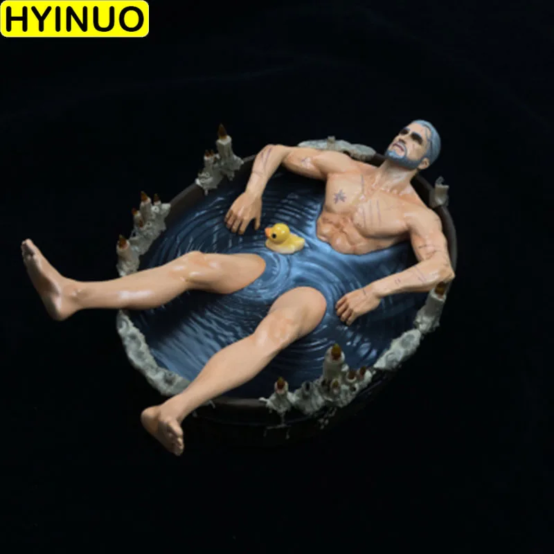 

Movie Periphery Hunting Geralt Bathtub PVC Material handmade Model Desktop ornaments Static Doll Toy Model decorations display