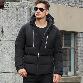 

HIGHROCK Men Winter FP700 Thick Hooded Short Style Goose Down Jacket Outdoor Sports Cold Protection X117