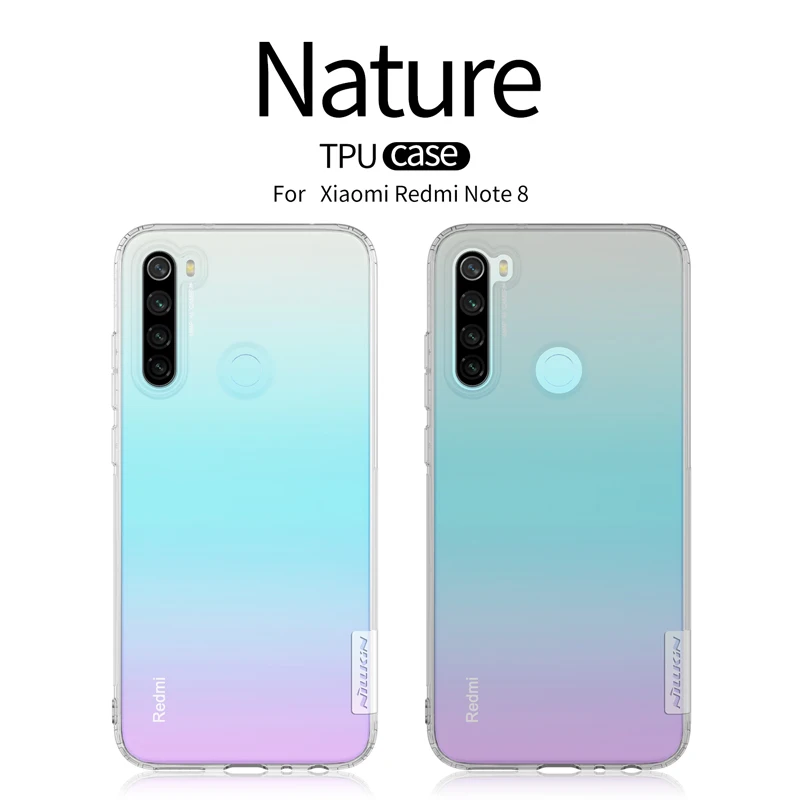 

Transparent Case For xiaomi redmi note 8 pro / redmi note 8 NILLKIN Nature TPU Clear Soft Back Cover Case gift phone holder