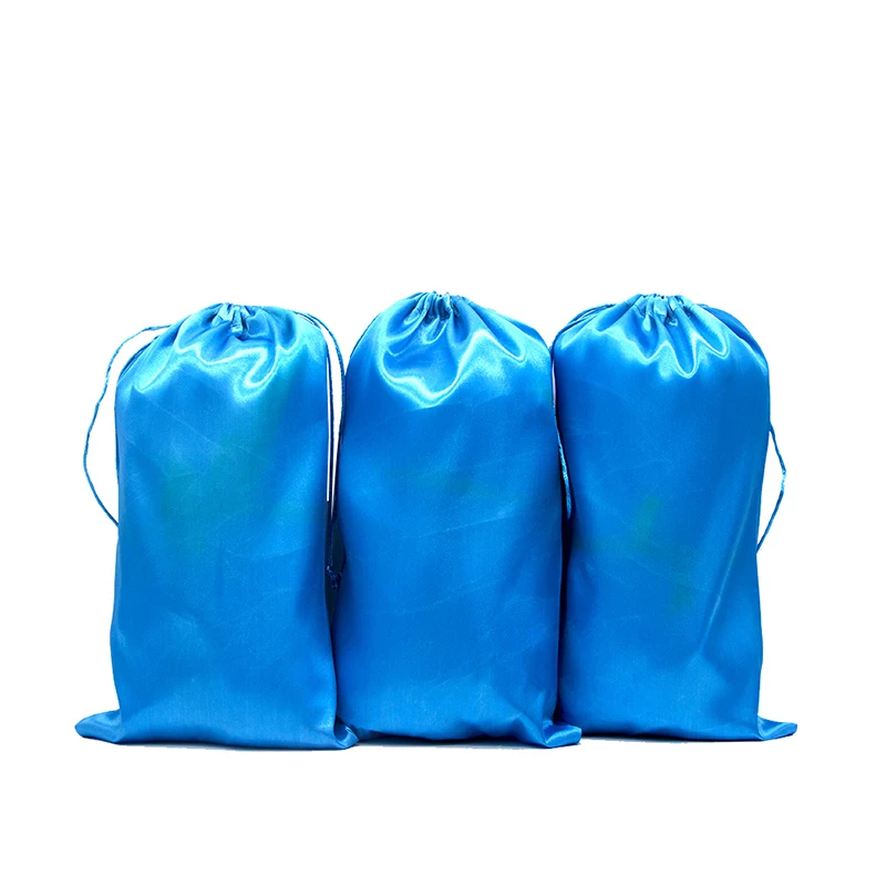 Lake blue 16 цветов 18x30 см пустой светильник розовый, розовый, ярко-розовый девственные волосы упаковка атласный Шелковый пакет подарок пряди для волос упаковка сумки - Цвет: Lake blue