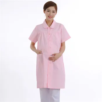 

Nurses Maternity Clothes Summer White Radiation Nurse Pregnant Women Skirt Medical Fabric Nurse Doctor Pregnant Work Clothes