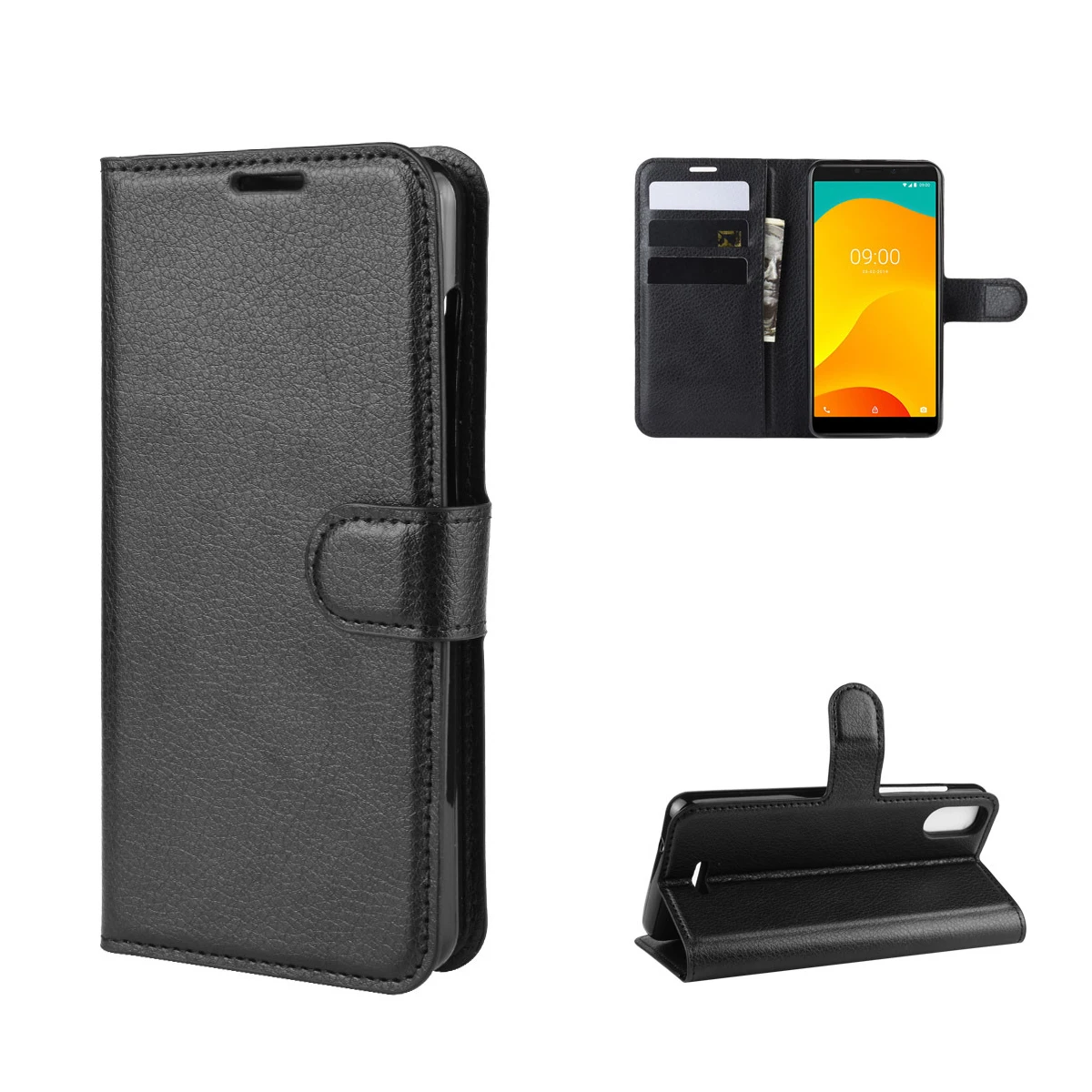 

Slim Wallet PU Case Shockproof Protective Cover with Card Slots Magnetic Flip Case for Wiko Sunny 4 Plus Y80 View 3 Lite Y60