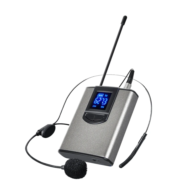 UHF Беспроводная микрофонная система мини гарнитура микрофон с корпусом портативный приемник и мини приемник для обучения лекции речи микро