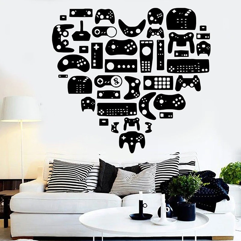 Gamer Xbox wall decal Eat Sleep Game Controller video game decals Customized For Kids Bedroom Vinyl Wall Art Decals A11-007 | Дом и сад