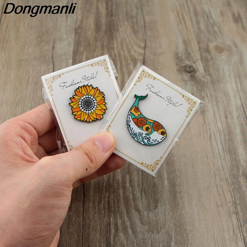 P3797 Dongmanli Мода Ван Гог искусство Эмаль Булавка коллекция картина маслом Броши для