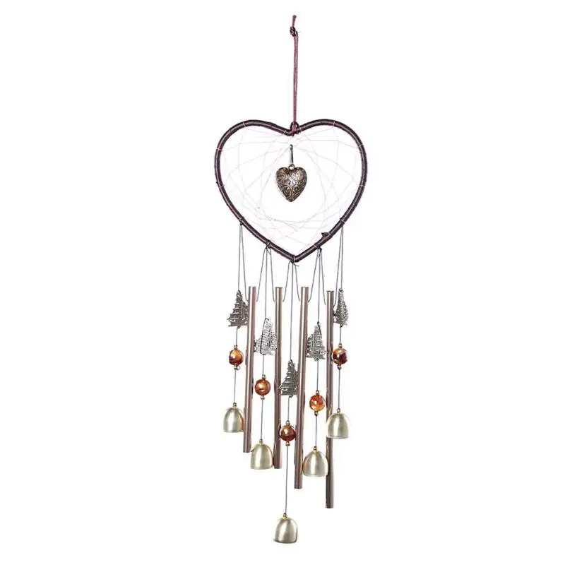 Dreamcatcher Wind Chimes Metal Tube Pipe Bell Wind Chimes Hanging Pendant Door Home Decoration Ornaments Craft Gifts - Цвет: 60cm Heart