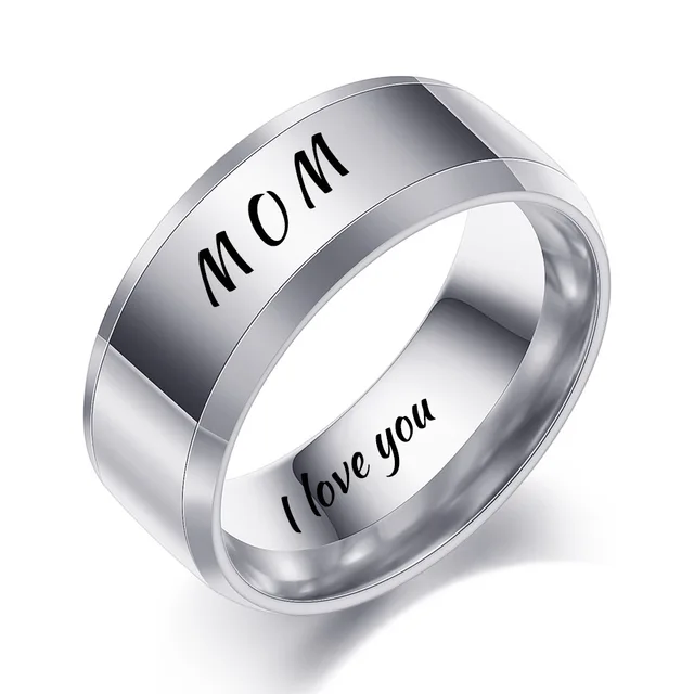 Titanium Steel Family Love Rings Love 