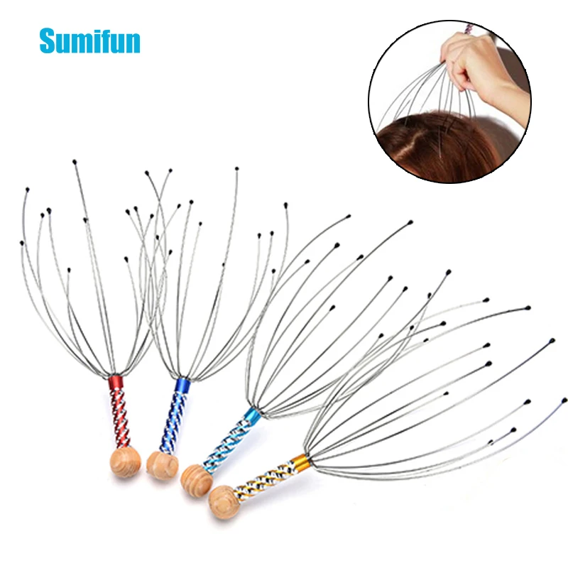 

5Pcs Sumifun Head Massager Neck Alloy Octopus Scalp Equipment Relieving Fatigue Spa Massage Pain Relief Stress Relax Health Car