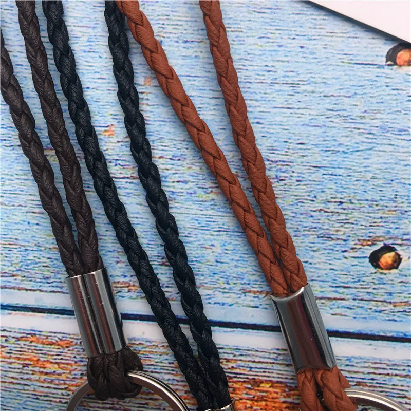 Модная плетеная веревка из полиуретана, подвеска на шнурке, практичная простая веревка, ID карта, ключ, USB MP3, Висячие Значки для ключей