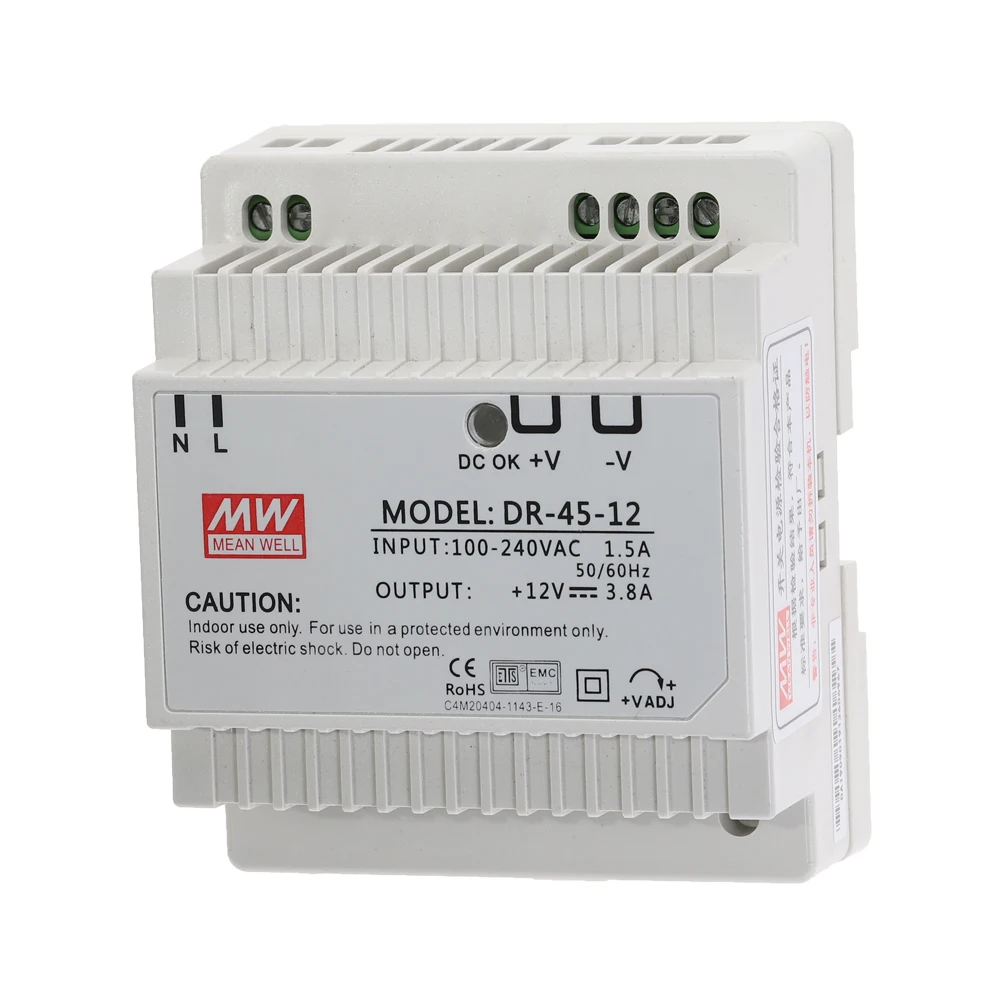 DR 15 45 60 15W 45W 60W одиночный выход 5V 12V 15V 24V Промышленный din рейку импульсный источник