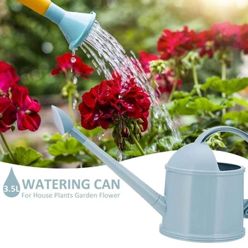 

3.5L Watering Can Long Mouth Design Plastic Water Can Kettle With Large Capacity For House Plants Garden Flower Supplies
