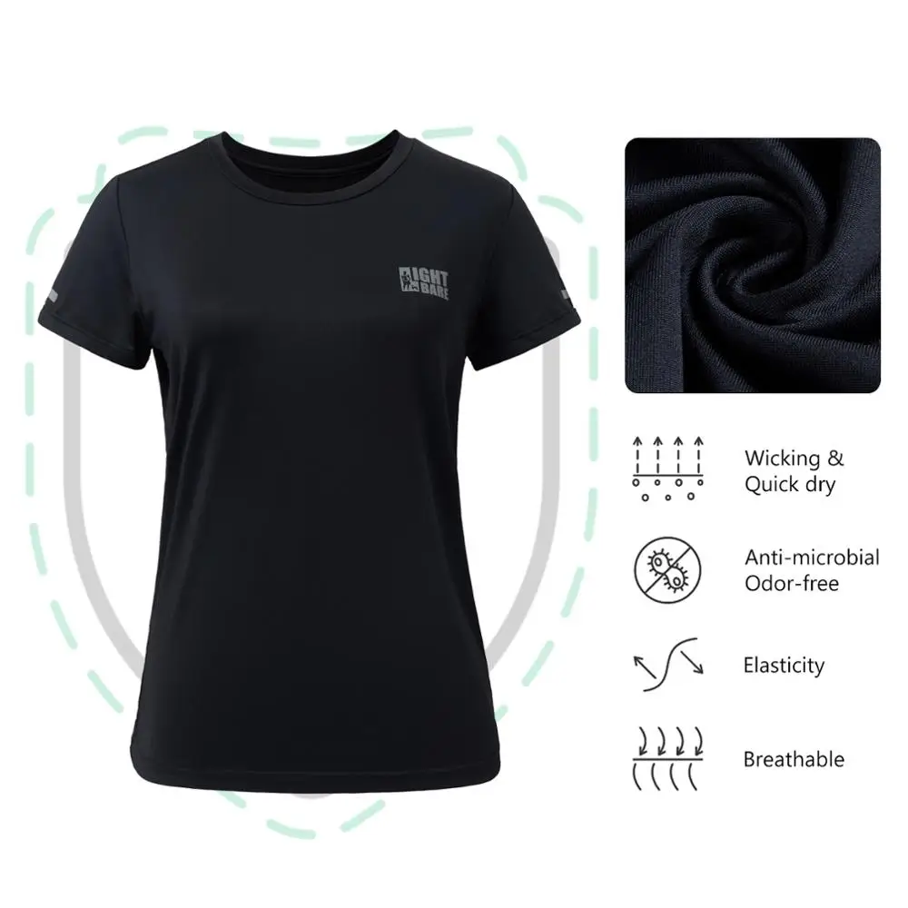 Lightbare Women Short Sleeve Running T-Shirts Lightweight Quick Dry Sports Loose
