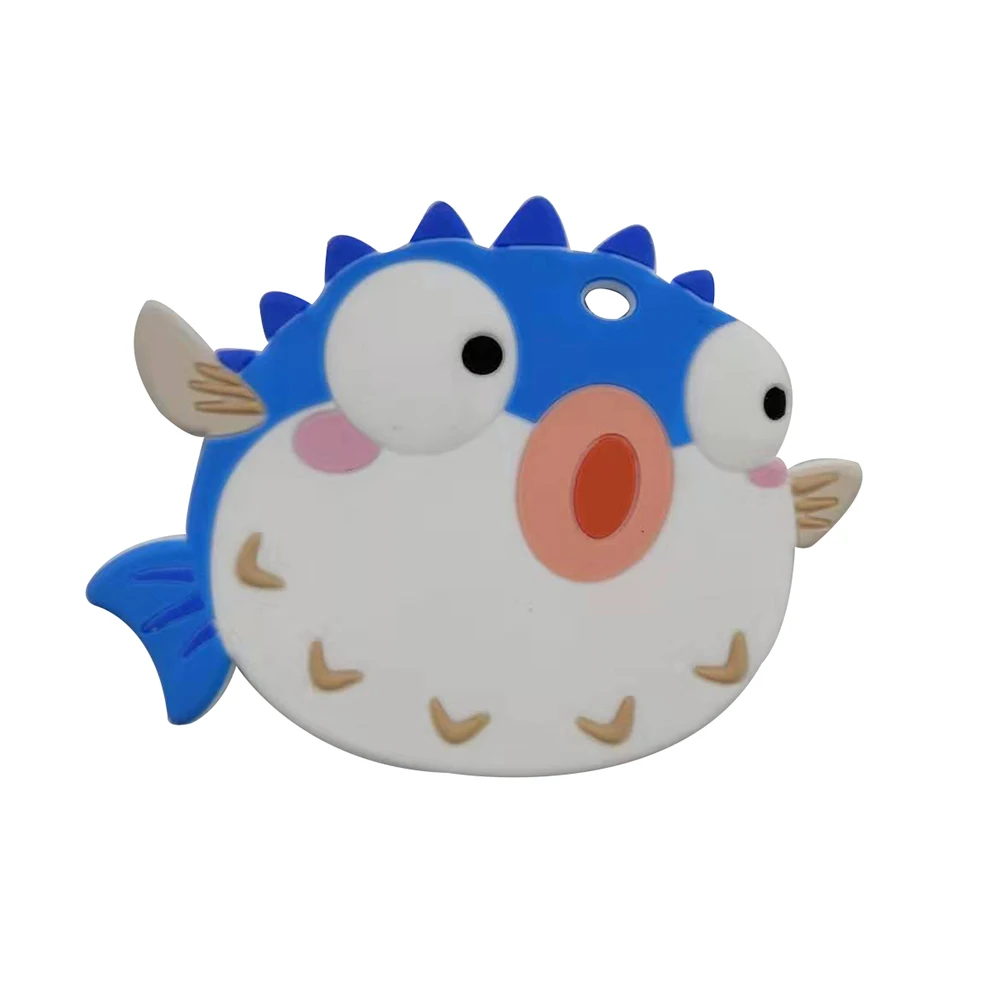 Bpa Free 1pc Fish Silicone Baby Teether Rodent Baby Teething Toys