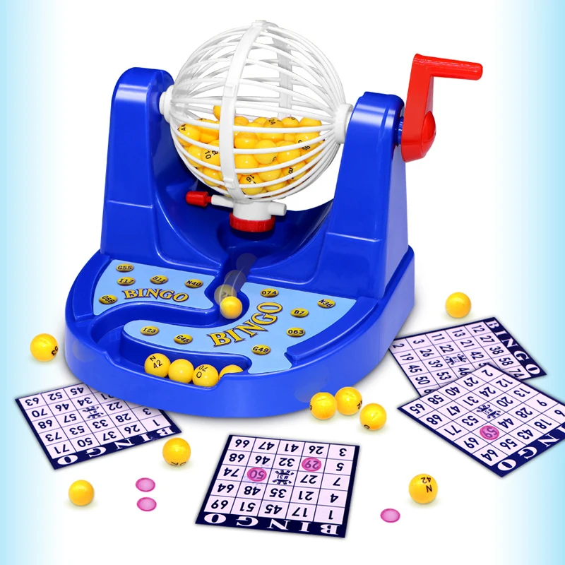 Забавный мини бинго игра бинго карты мяч чип машина набор Забавный, классический азартные игры Семья Дети игры Рождество подарок на