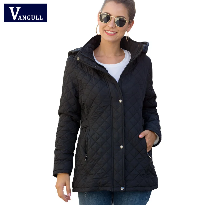 

Vangull Winter Cotton Long Parkas Basic Jackets Female Women Winter Plus Velvet Lamb Hooded Coats Autumn 2019 New Jacket Outwear
