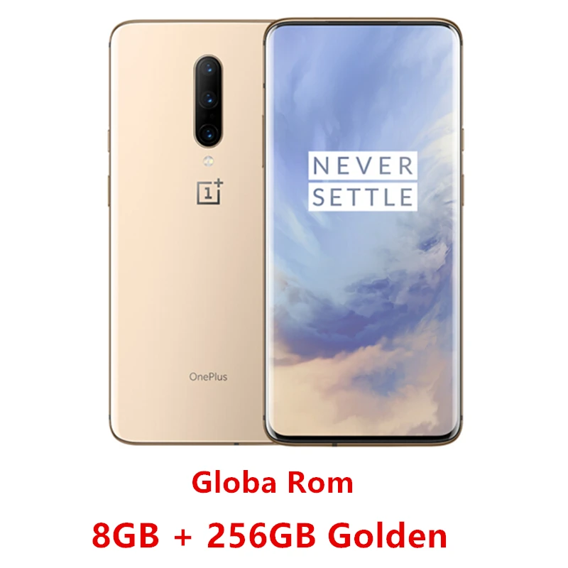 Смартфон Oneplus 7 Pro Snapdragon 855 Восьмиядерный 2,84 ГГц 6,67 ''3120x1440 P жидкий AMOLED 90 Гц дисплей Globla Rom - Цвет: 8G 256G Gold