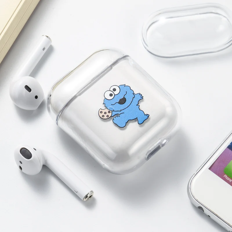 011 Чехол для Airpods, чехол, милый, роскошный, с милым сердцем, окрашенный, прозрачный, жесткий чехол на Airpod, защитный чехол для Air Pods, 1, 2, чехол - Цвет: 011