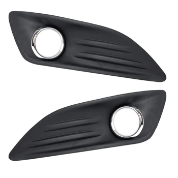 

Car DWCX 2Pcs Kit Front Left Right Bumper Fog Light Lamp Cover Grille Fit for Ford Fiesta 2013-2014