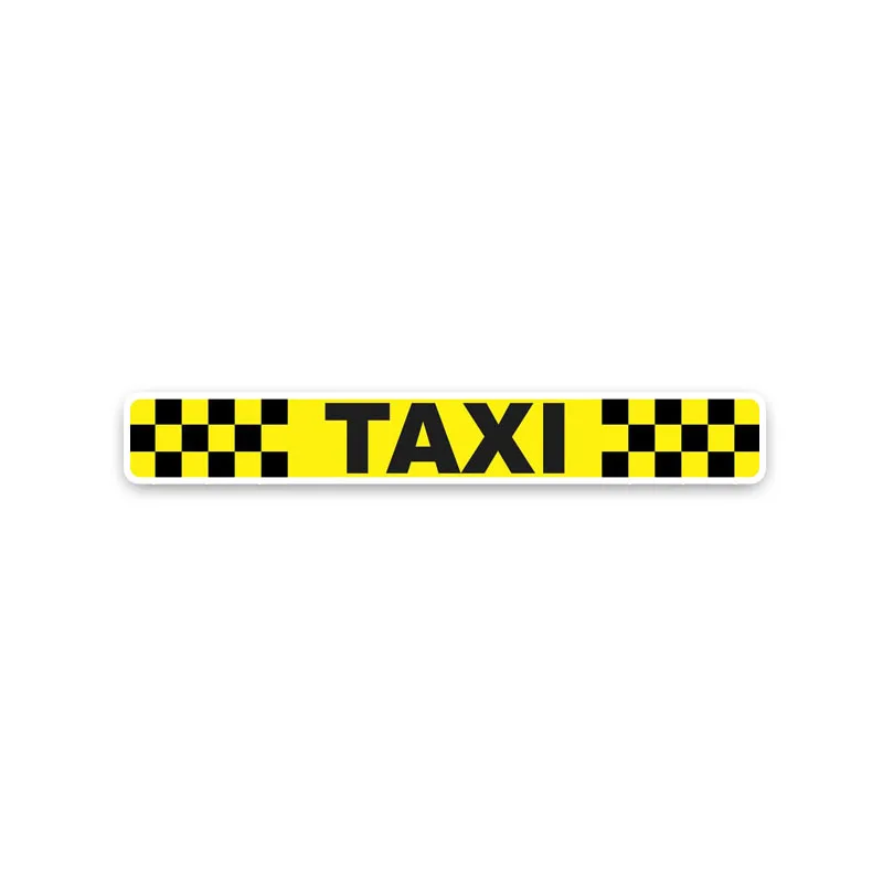 

Creative Yellow Checkered TAXI Car Sticker Window Superior Quality Vinyl Reflective Cover Scratches Waterproof PVC 2.5cm X 20cm