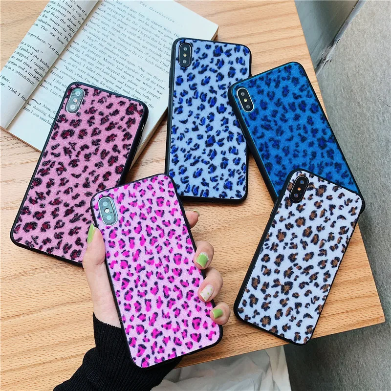 Алмазный Леопардовый плюшевый чехол для Samsung Galaxy S9 Plus S8 S10plus Note 10 9 J5 2017 S20