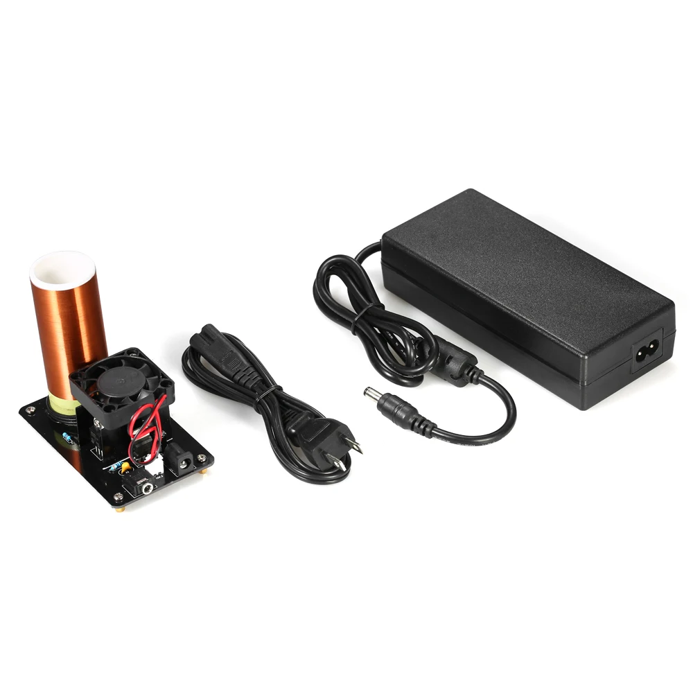 

Hot Music Tesla Coil Plasma Loudspeaker with Power Adapter Wireless Transmission Experiment Model for Easy Operation