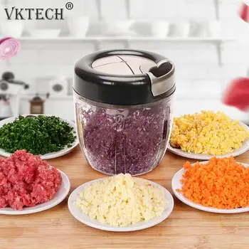 

Manual Food Chopper Fruit Vegetable Cutter Meat Grinder Nut Shredder Mincer Onion Nuts Grinder Multifunction Kitchen Gadget