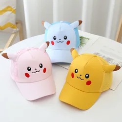Pikachu – casquette de Baseball dessin animé Pokemon pour bébé, ajustable, Cosplay pour enfants, chapeaux Kawaii, jouets, cadeau ajustable 