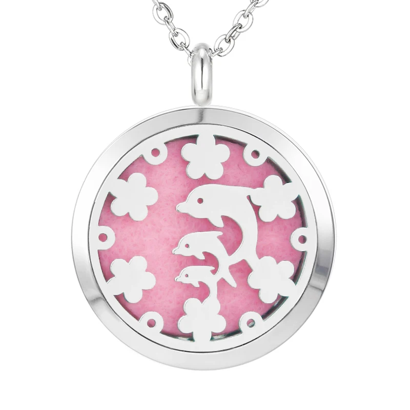 085 Essential Oil Diffuser Locket Pendant Necklace
