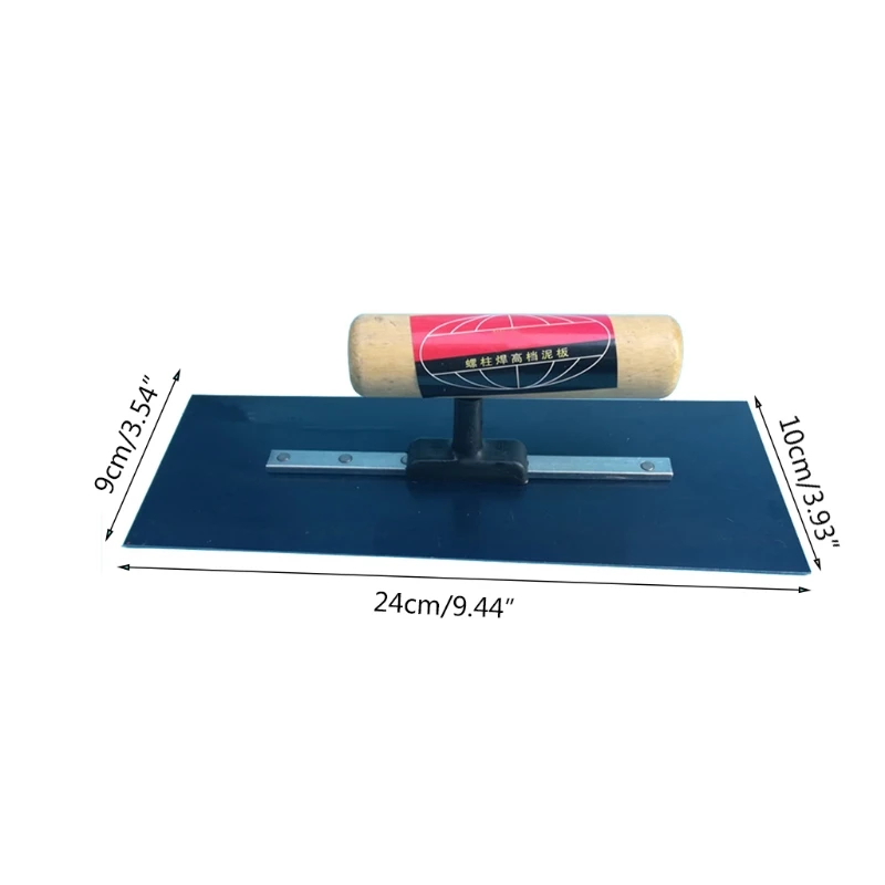 Durable Carbon Steel Blue Plastering Trowel 24x10cm/9.45x3.94'' Wood Handle Anti-corrosion Trowelin Finishing Tools plastering trowel drywall finishing tool