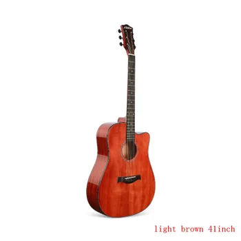 

36 40 41 inch Cutaway Guitar 6 Strings Glossy Finishing Solid Spruce Sapele Acoustic Guitar Brown color Guitar AGT131