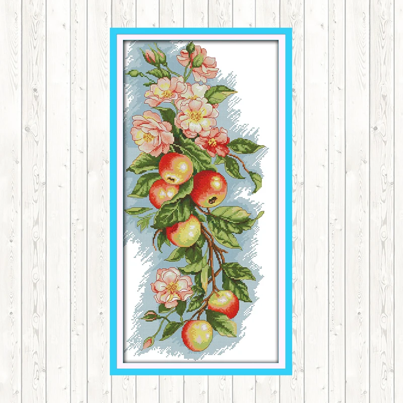 Countless Rich Fruits Cross Stitch Patterns 14ct 11ct Counted Printed on Canvas DIY DMC Embroidery Kit Needlework Set Home Decor