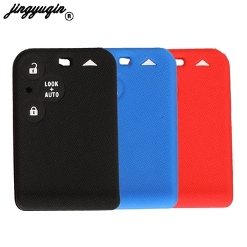 

jingyuqin 30x 3 Buttons Remote Silicone Rubber Car Key Case Cover For Renault Espace Laguna Smart Key Cover Protector
