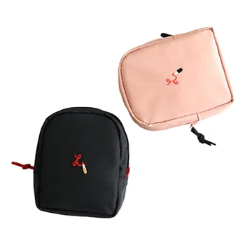 

1 Pcs Mini Cute Cosmetic Bag Lipstick Organizer Pouch Zipper Portable Handbag for Women Fashion Travel Makeup Accessories