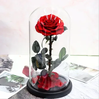 

9*15cm 2pcs/pack Black Base Glass Dome Vase Home Wedding Decoration Diameter=9cm Height=15cm Glass Cover Friend Birthday Gift