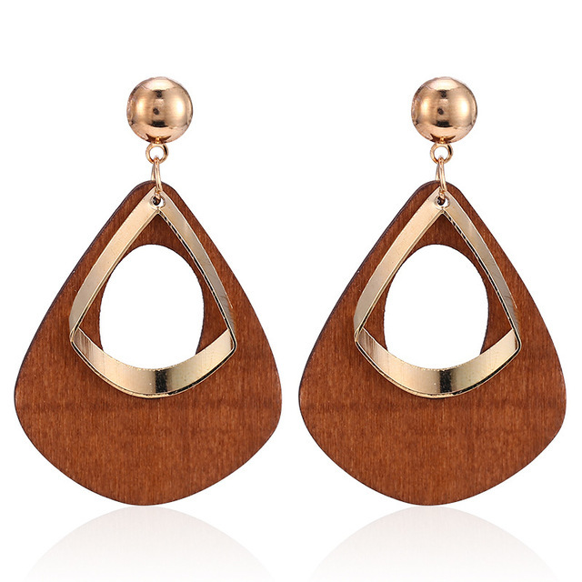 Flax Hemp Rope Round Ball Wood Women's Earrings 2020 New Style Long Yellow Blue White Candy Color Fashion Jewelry