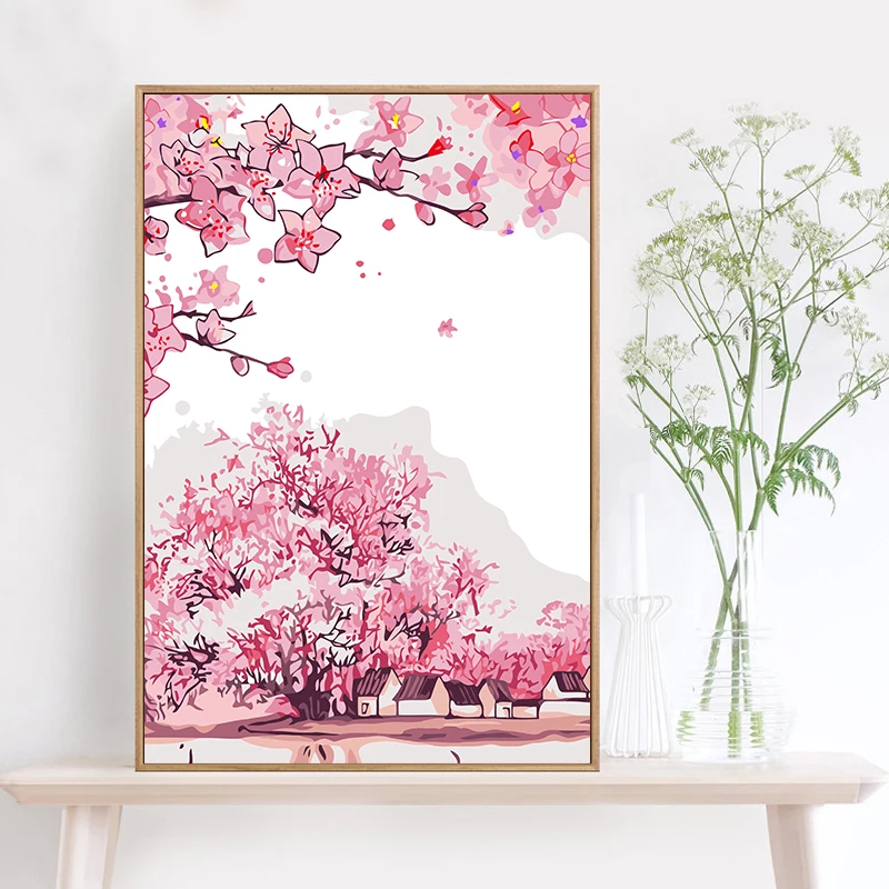 DIY Рисование по номерам картины против инструментария Красивая антиквариат
