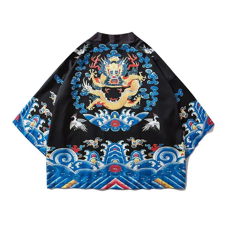 Японские кимоно кардиган для мужчин haori yukata мужской самурайский костюм одежда кимоно куртка мужское кимоно рубашка юката haori - Цвет: style K