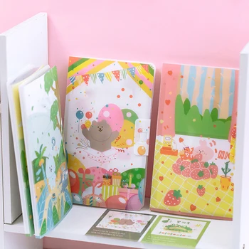 

Korea cute bear party strawberry decoration Sticker storage DIY scrapbooking happy girl diary album decoration sticker