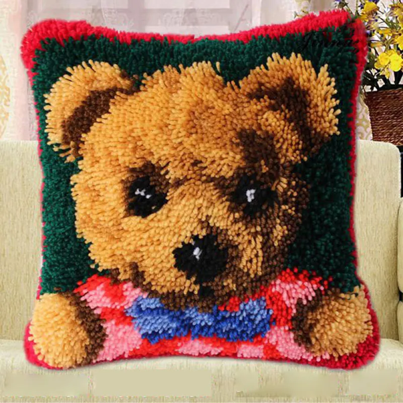 bear 2 Фомиран для рукоделия 3D защелка, наволочка Kawaii, животное, цветочный узор, сделай сам, вышивка, фоамиран, для рукоделия, домашний диван, украшение автомобиля - Цвет: bear 2