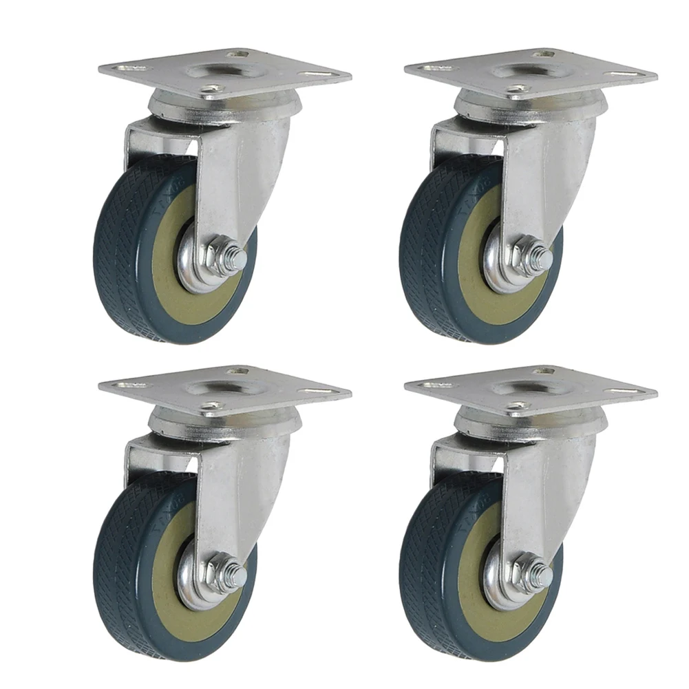 Newest PVC Casters 4pcs Casters Heavy Duty 2/3 Inch Pneumatic Caster Wheels No Noise Wheels - Цвет: A 3