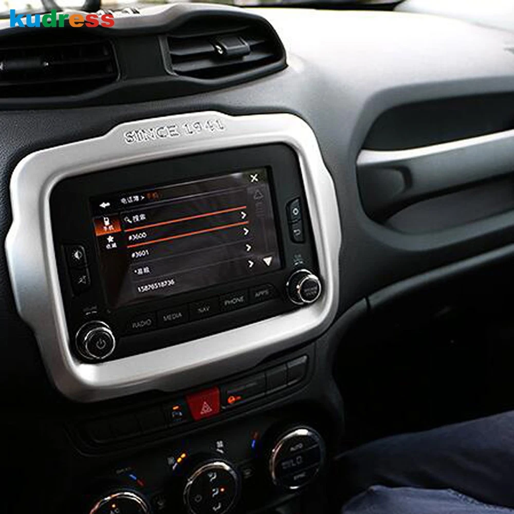 Для Jeep Renegade- автомобильный стайлинговый центр консоли контроль навигации декоративная рамка авто аксессуары