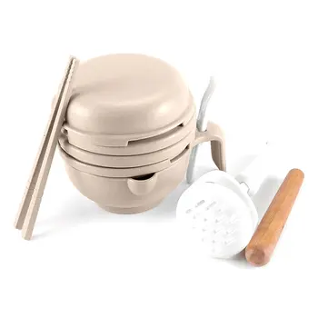 

Straw Baby Food Supplement Grinder Manual Food Grinding Bowl Baby Puree Food Machine Tool Set Multifunction