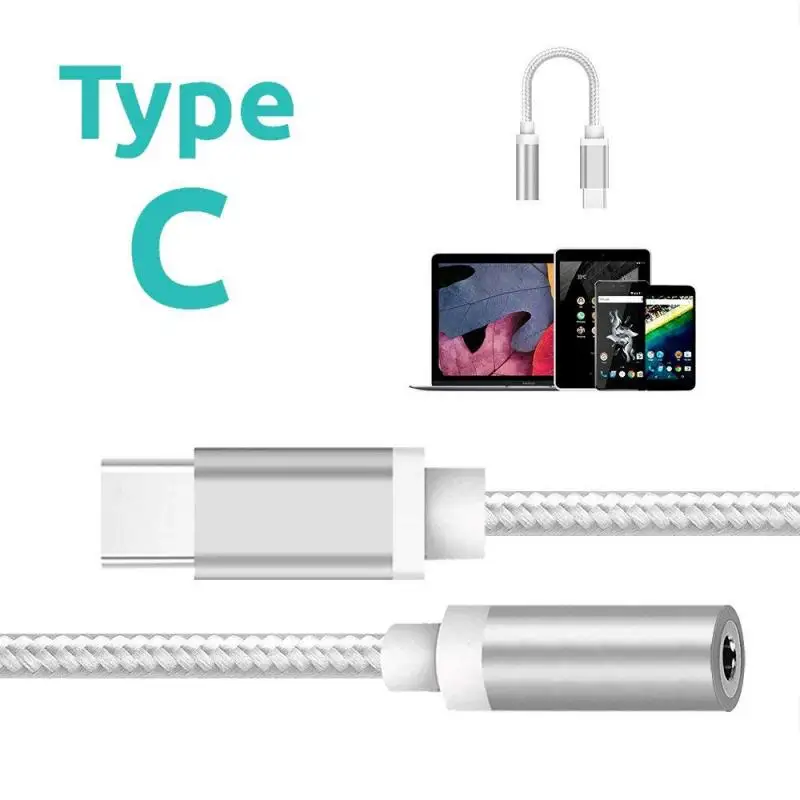Usb type-C до 3,5 мм разъем для наушников AUX аудио кабель адаптер для samsung LG Nexus Oneplus Nokia Xiaomi huawei type C смартфонов