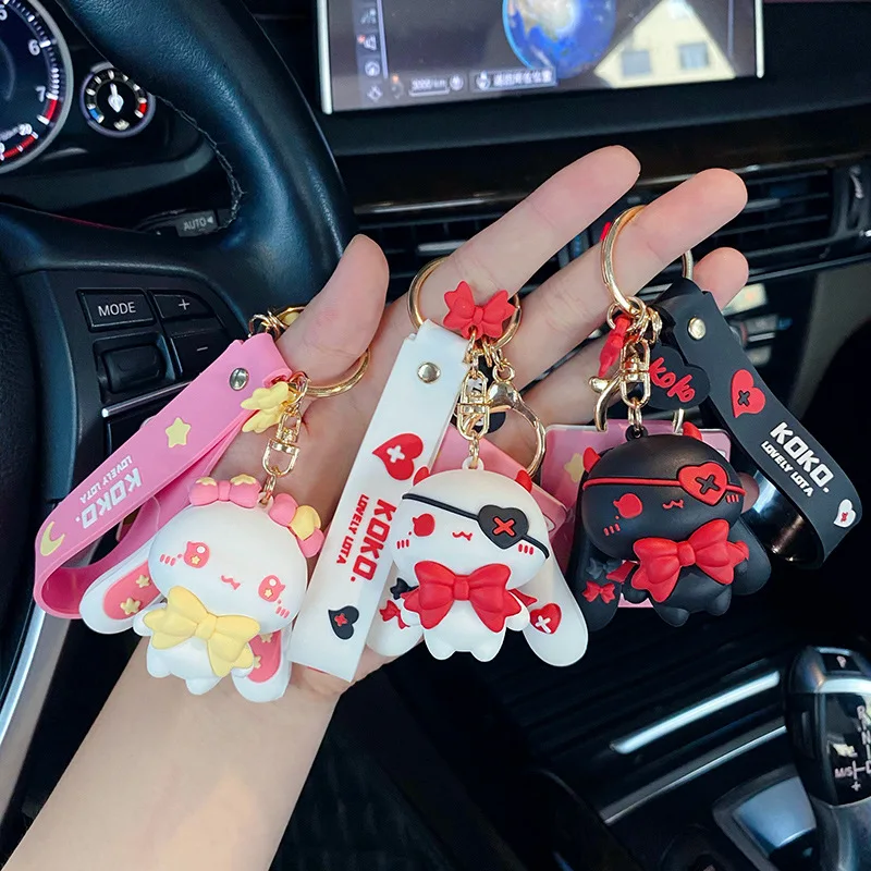 Cartoon Star Moon Rabbit Keychain Trendy Fashion Car Key Ring Pendant Women  Girl Cute Backpack Charm Key Chains - AliExpress