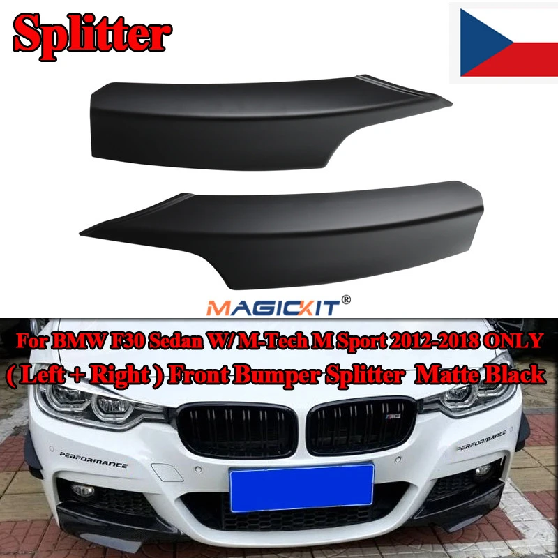 Magickit Matte Front Bumper Splitter Lip Spoiler For Bmw F30 F31 M Tech M Sport 12 16 Bumpers Aliexpress