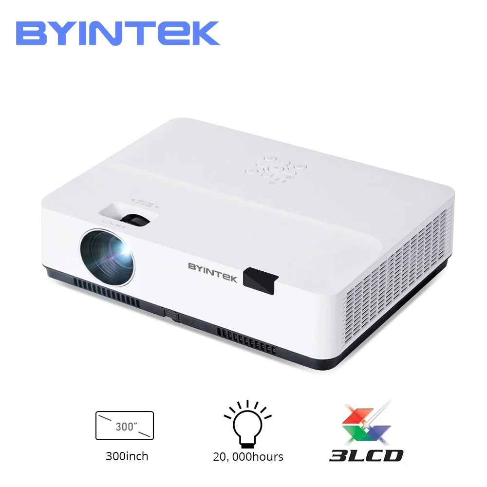 2020 Latest BYINTEK K400 3LCD Holographic Rear 300inch Full HD 1080P Video Movie projector for Cinema Education Business