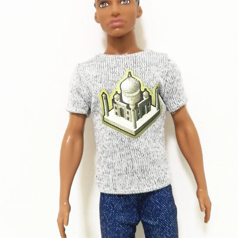 Кен мальчик друг серый тройник синие брюки набор forBarbie аксессуары для кукол игровой дом туалетный костюм детские игрушки подарок