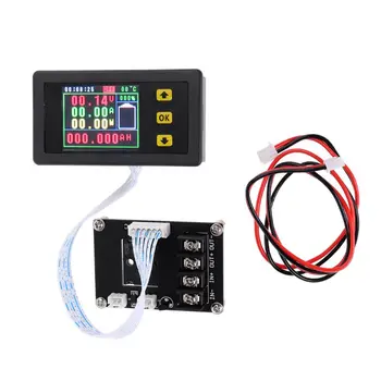 

VA75010S Voltmeter Ammeter Coulomb Power Capacity Meter Battery Tester Monitor F1FC